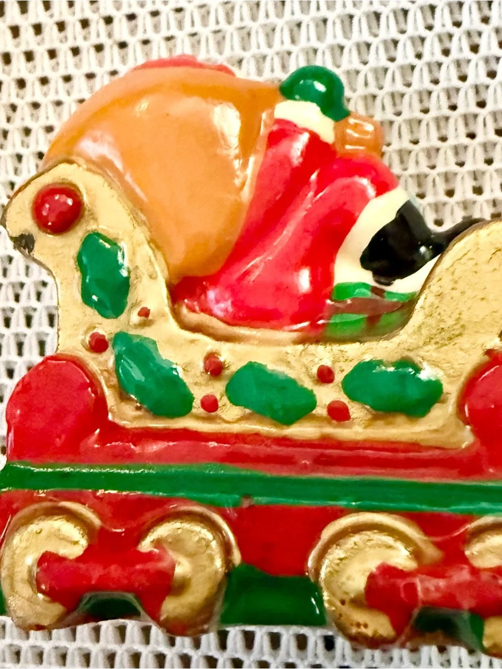 Vintage 4-Piece Christmas Train Wax Candle Set